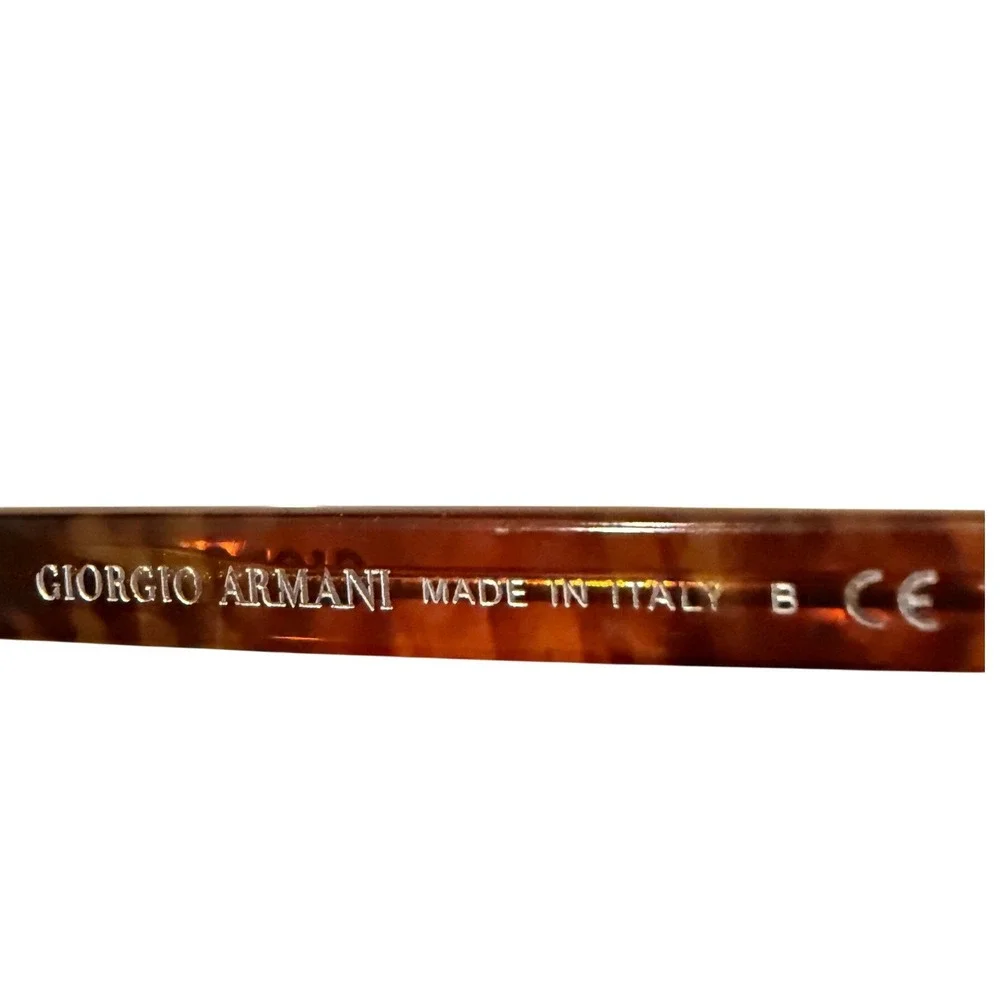 Giorgio Armani Round Tortoise Eyeglass FRAMES 47-19-140 Italy Designer Panto - Picture 7 of 12